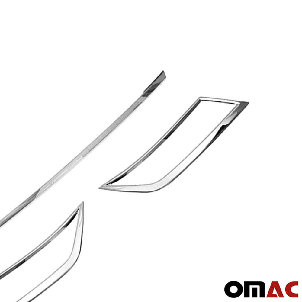 OMAC Rear Trunk Molding Trim for Skoda Octavia 2013-2019 Sedan Steel Silver 3 Pcs 6612096
