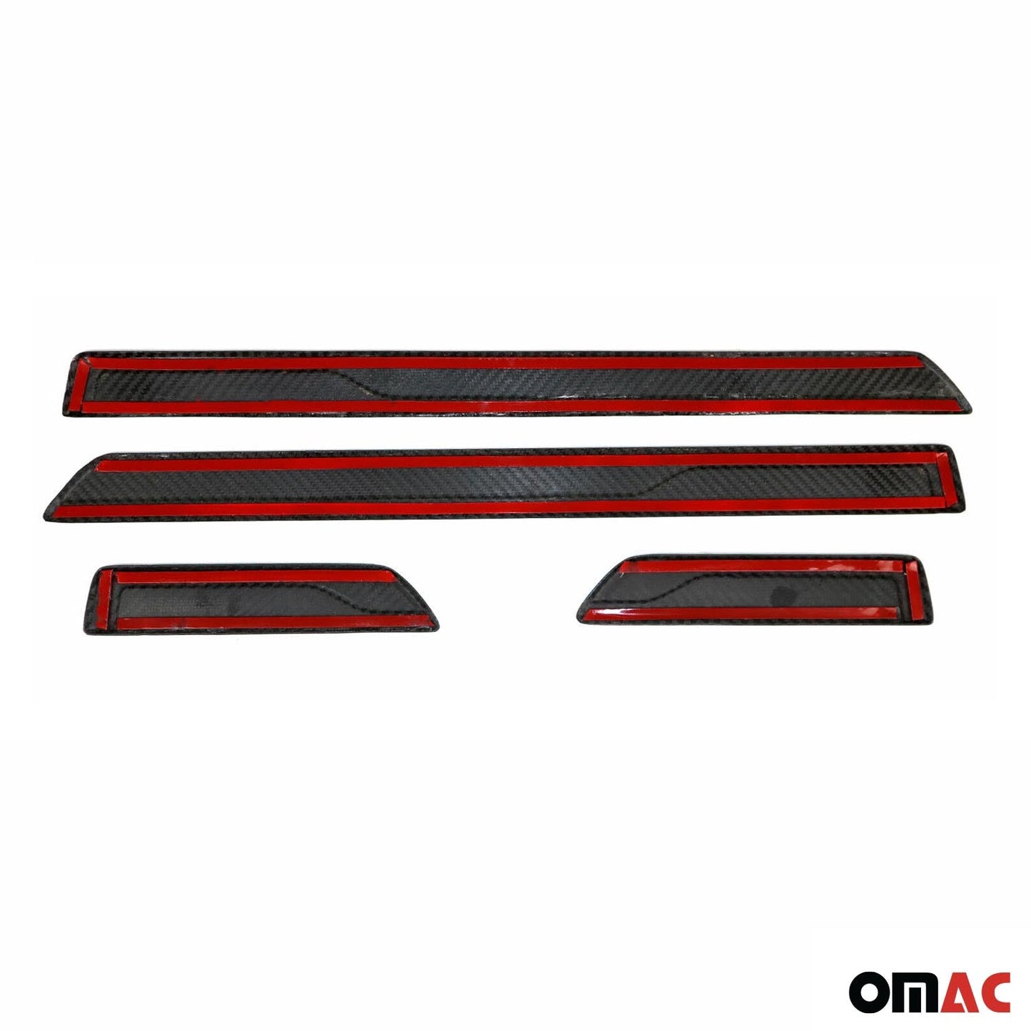 OMAC Door Sill Scuff Plate Scratch Protector for Hyundai Accent Carbon Fiber 4 Pcs U015371