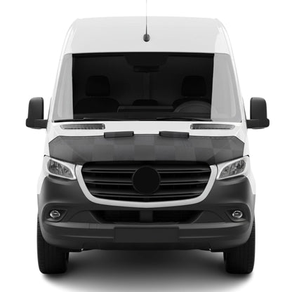 2019-2024 Mercedes Sprinter W907 910 Car Bonnet Mask Hood Bra Black Chequered