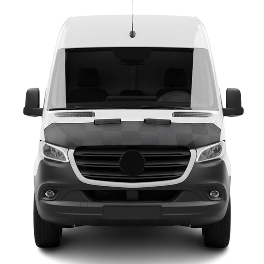 2019-2024 Mercedes Sprinter W907 910 Car Bonnet Mask Hood Bra Black Chequered