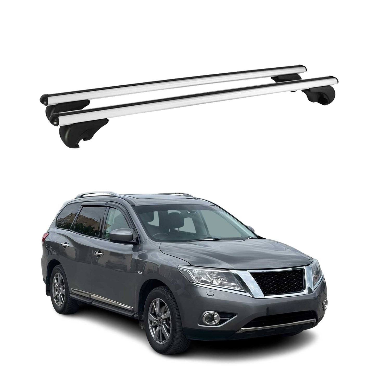 2013-2020 Nissan Pathfinder Roof Rack Cross Bars Silver