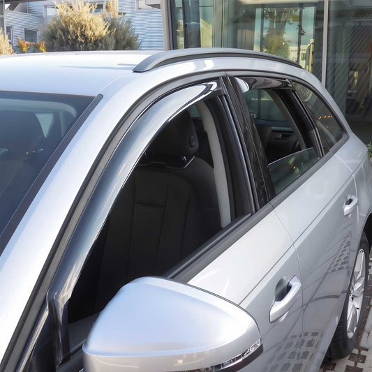 2017-2024 Audi A4 Allroad B9 Window Visor Vent Rain Deflector 4Pcs Smoke