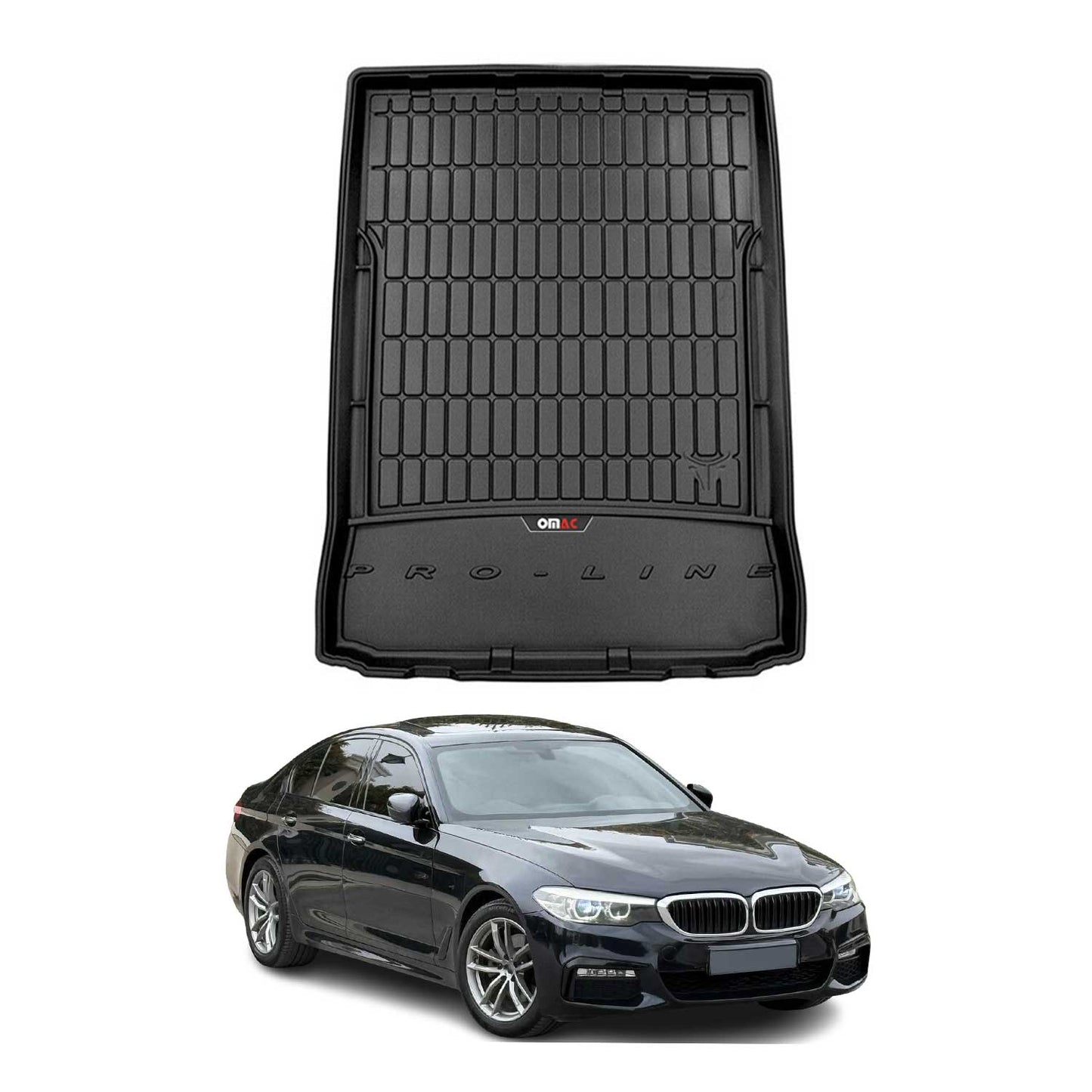 2019-2024 BMW 5 Series G30 Sedan 2017-2023 / M5 F90 Premium Cargo Liner Trunk Mat All Weather Heavy Duty Black