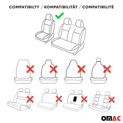 OMAC Front Car Seat Covers for RAM Promaster City 2015-2022 Grey & Black 2+1 Set A009608