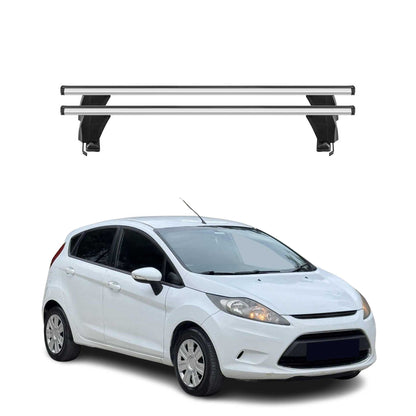 2011-2013 Ford Fiesta Hatchback Roof Rack Cross Bars Silver