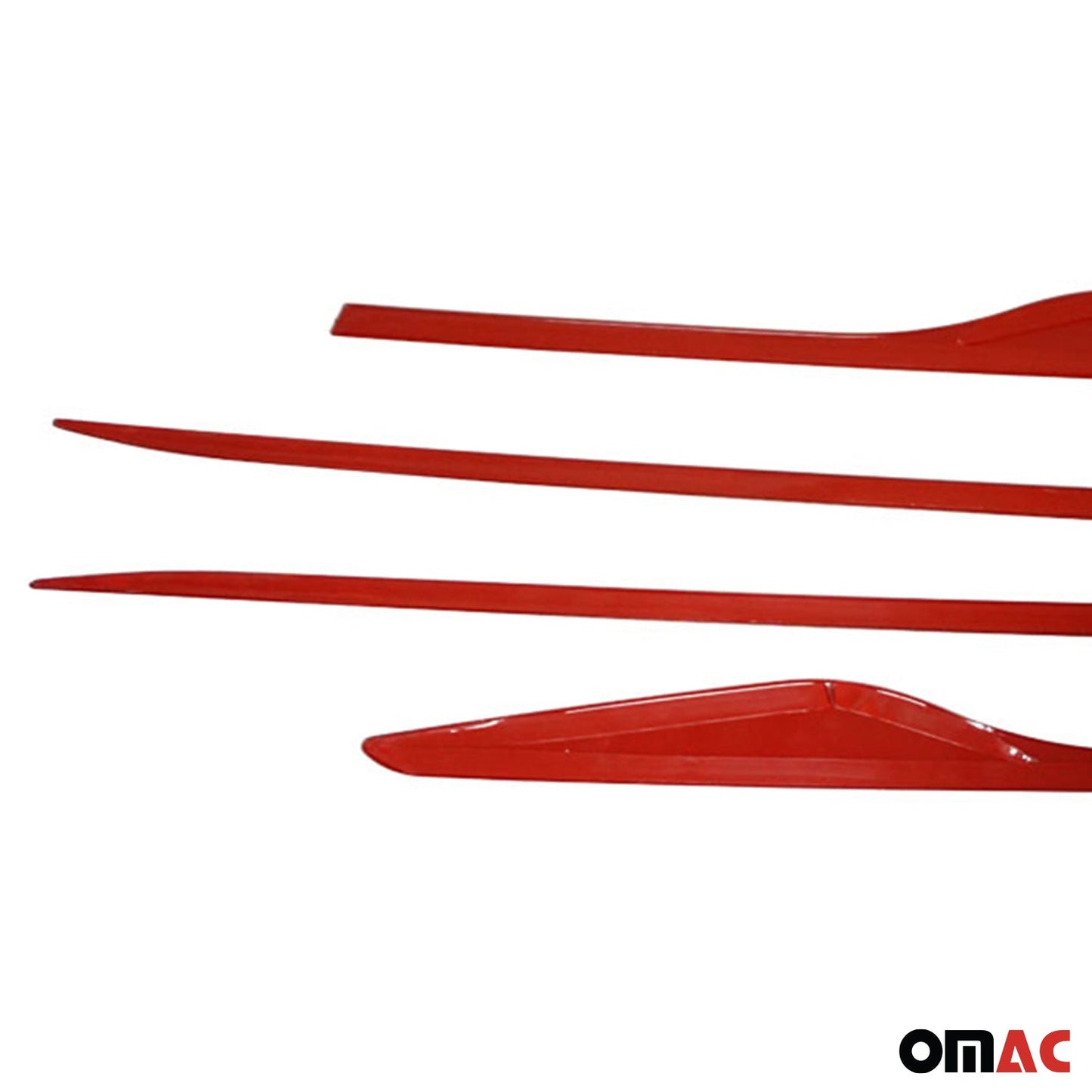 OMAC Side Door Molding Trim Skirt Garnish for Renault Clio 2012-2018 Red 4 Pcs 6116132R