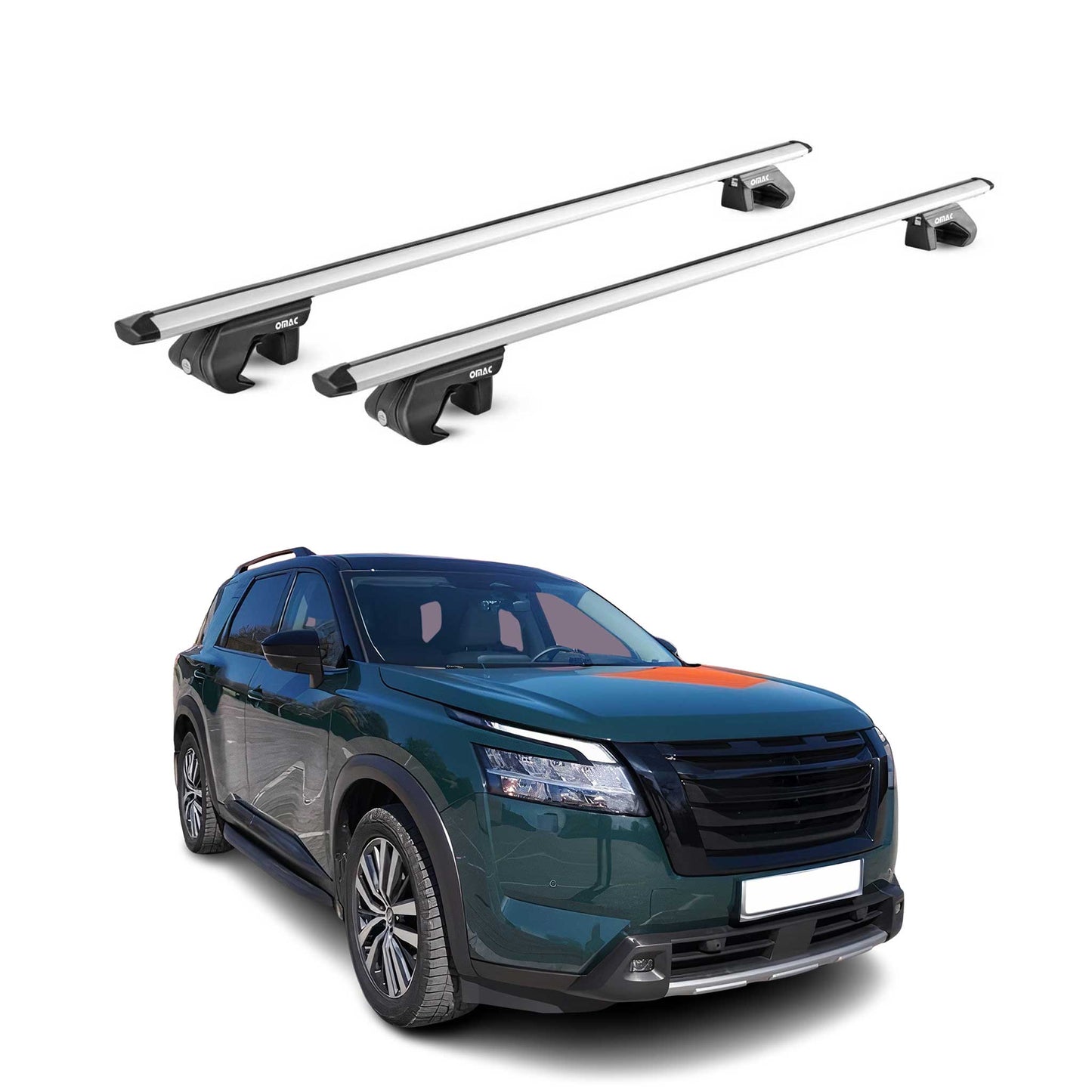 2022-2025 Nissan Pathfinder Roof Rack Cross Bars Silver Carrier 2 Pcs