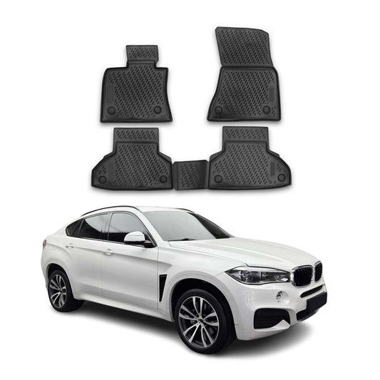 2015-2019 BMW X6 F16 F86 Floor Mats Liners Full Set All Weather Black