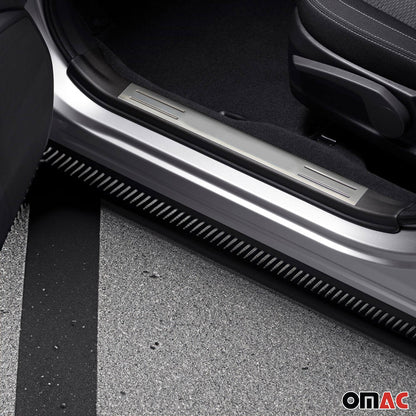 OMAC Door Sill Scuff Plate Scratch Protector for Subaru Forester 2014-2018 Steel 2x 3555620