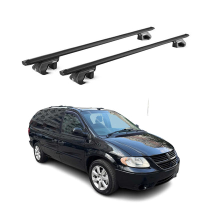 2001-2007 Dodge Grand Caravan Roof Rack Cross Bars Black Luggage Carrier 2 Pcs