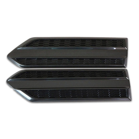 OMAC Side Door Molding Trim Skirt Garnish for Nissan Frontier 1998-2004 Black 2 Pcs U029094