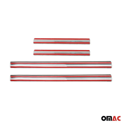 OMAC Door Sill Scuff Plate Scratch Protector for Nissan Frontier 2005-2021 Steel 4x 5003092N