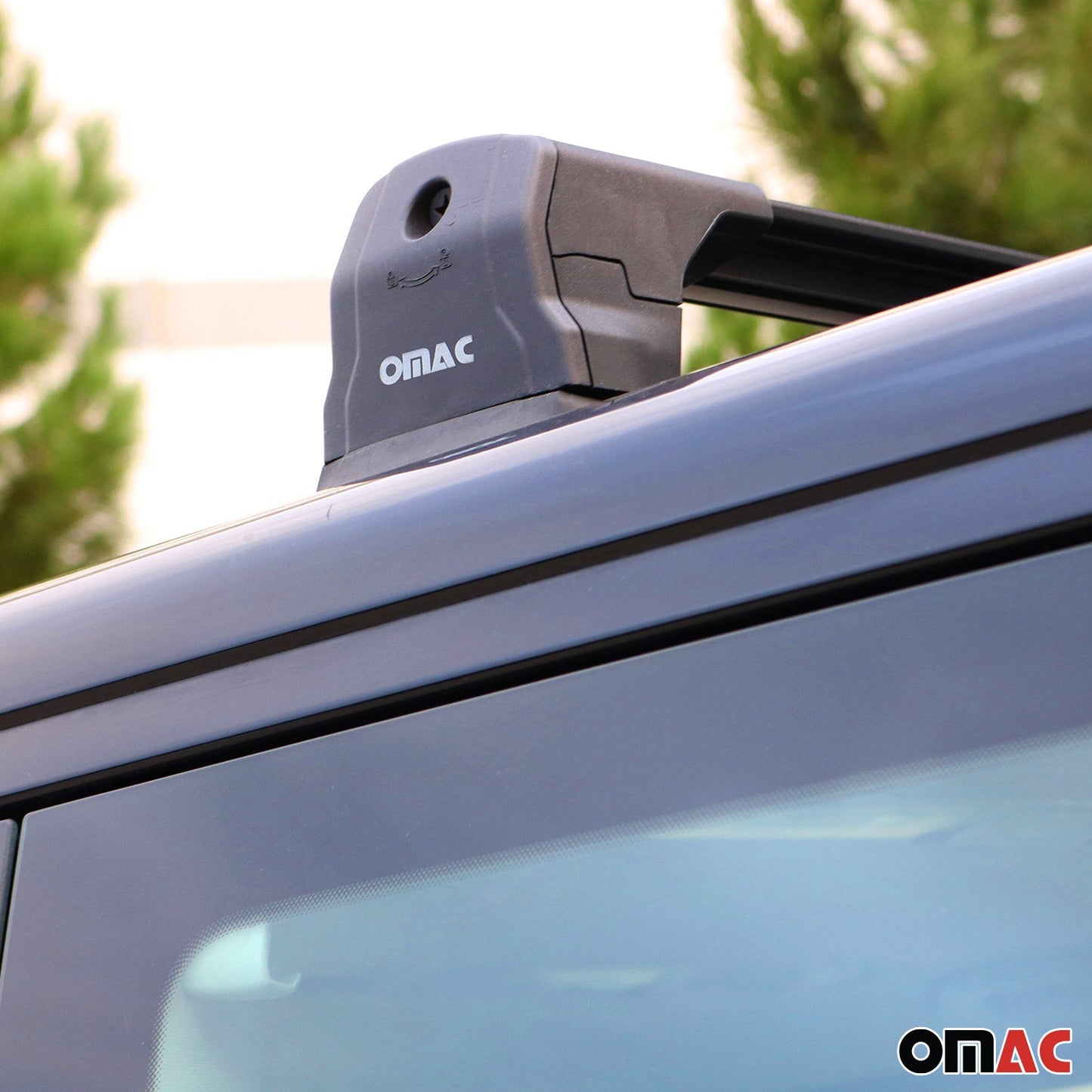 OMAC Fix Points Roof Racks Cross Bar Carrier for Nissan NV200 2013-2021 Black 3Pcs G001933