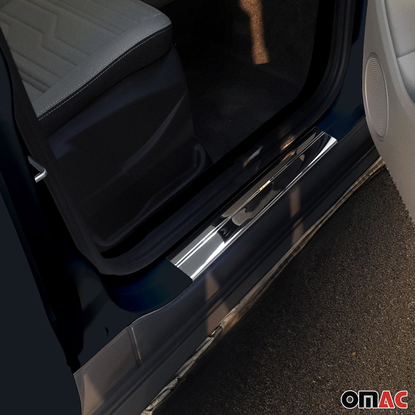 2014-2019 Ford Transit Connect Door Sill Scuff Plate Scratch Protector Stainless Steel