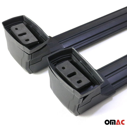 OMAC Fix Points Roof Racks Cross Bar for Subaru XV Crosstrek 2013-2015 Alu Black 6802913B