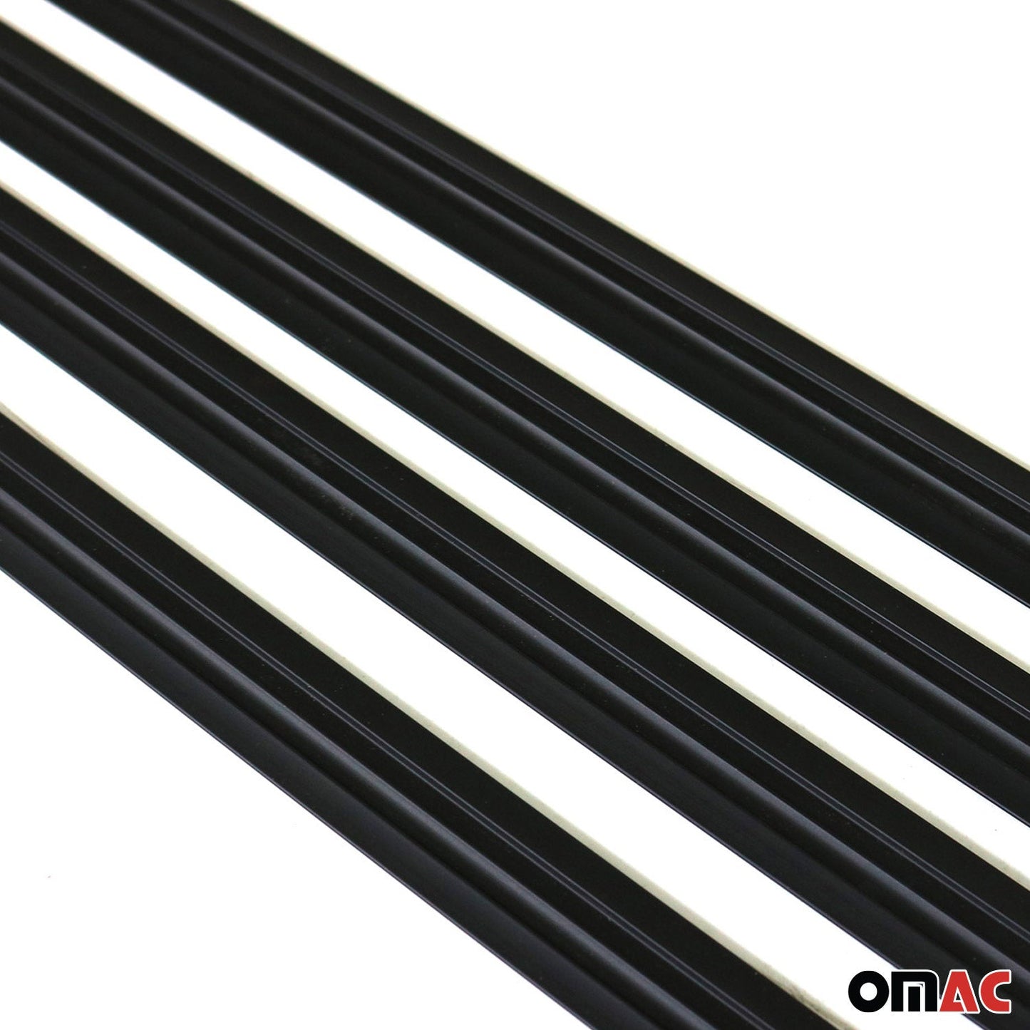 OMAC Car Side Door Streamer Guard Trim Black Aluminum Accessories 4 Pcs 9697131B