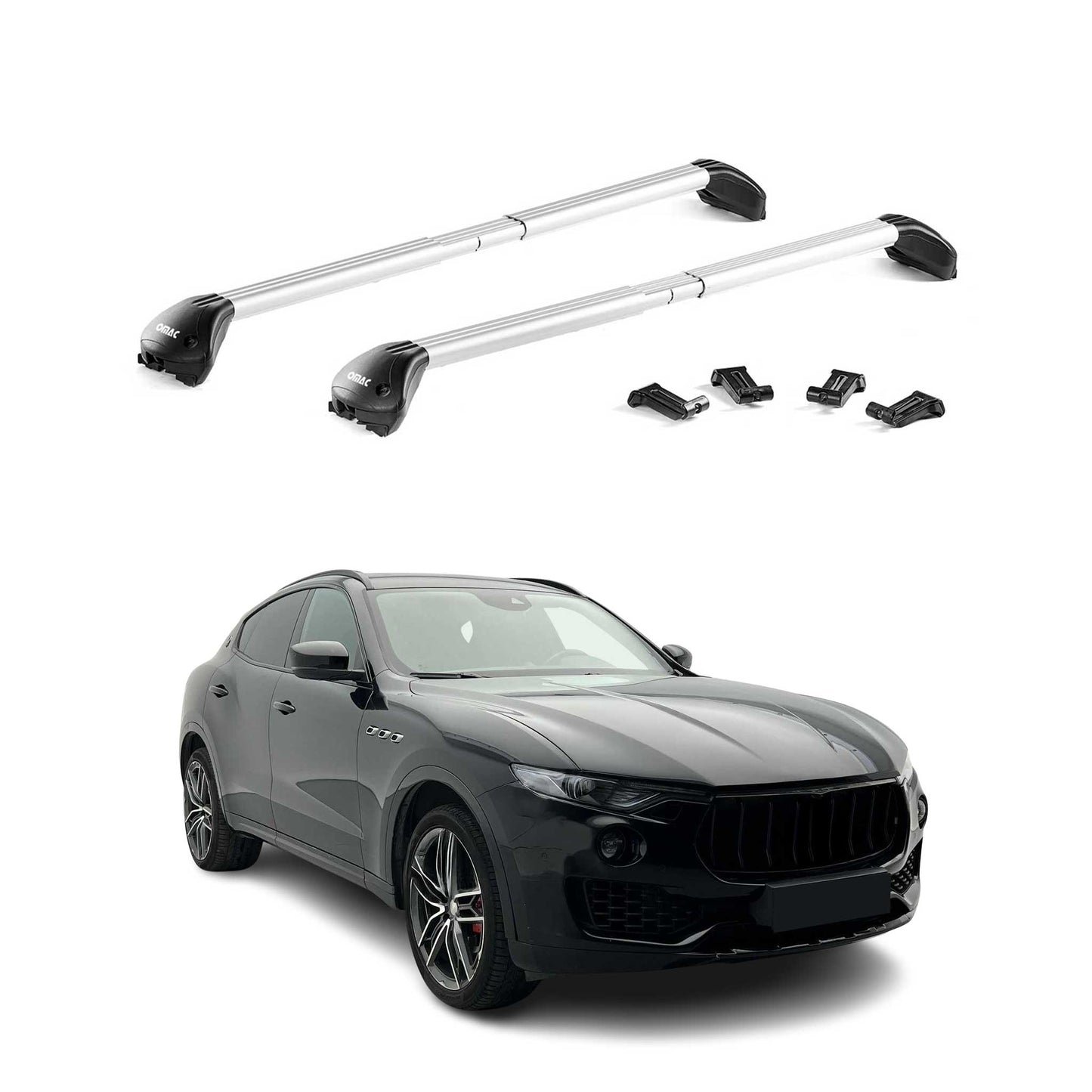 2017-2024 Maserati Levante Roof Rack Cross Bars Silver Luggage Carrier 2 Pcs
