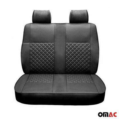 2014-2025 RAM ProMaster Leather Front Car Seat Covers Protector Black