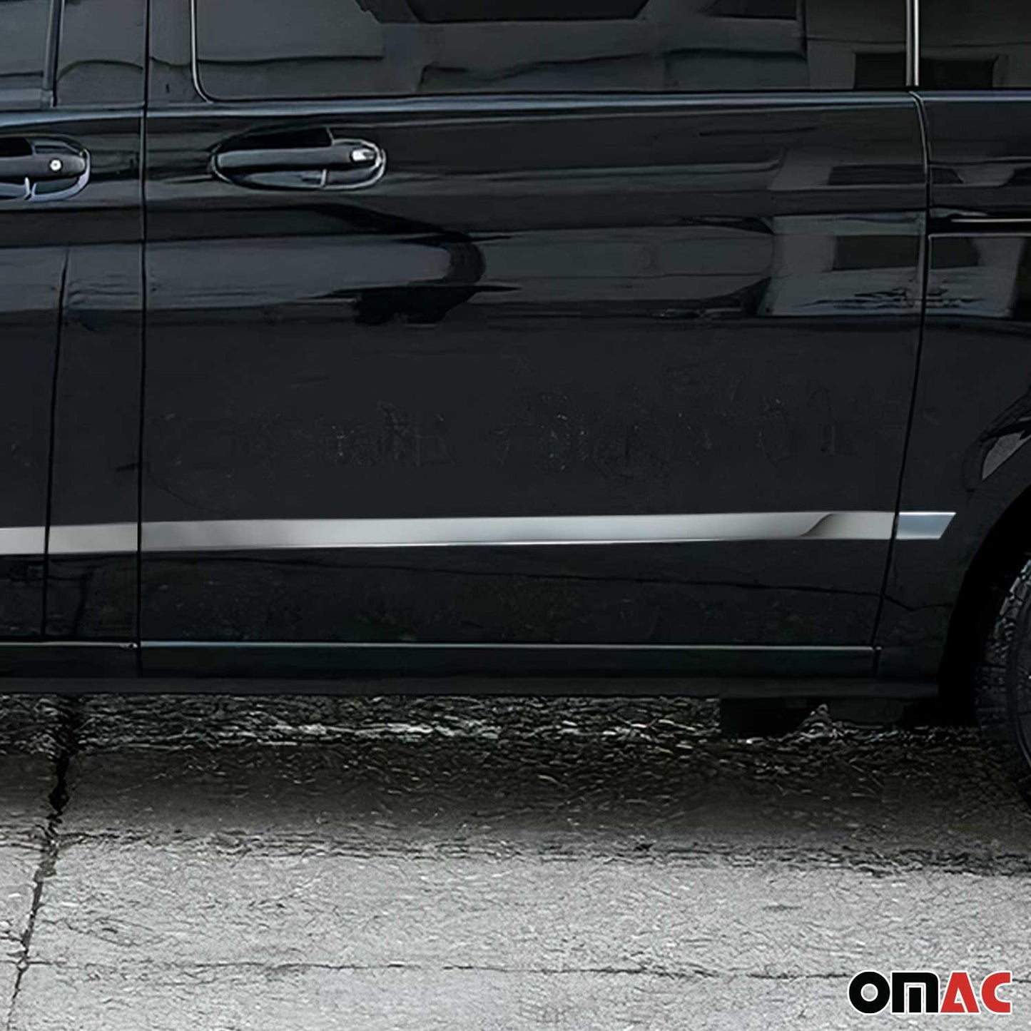 2016-2024 Mercedes Metris Short WB Side Door Molding Trim Skirt Garnish Stainless Steel