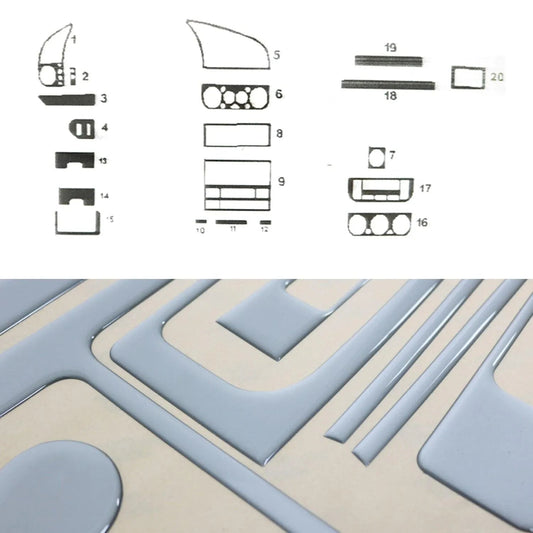 1992-1999 BMW 3 Series E36 Aluminium Look Dashboard Console Trim Kit 20x