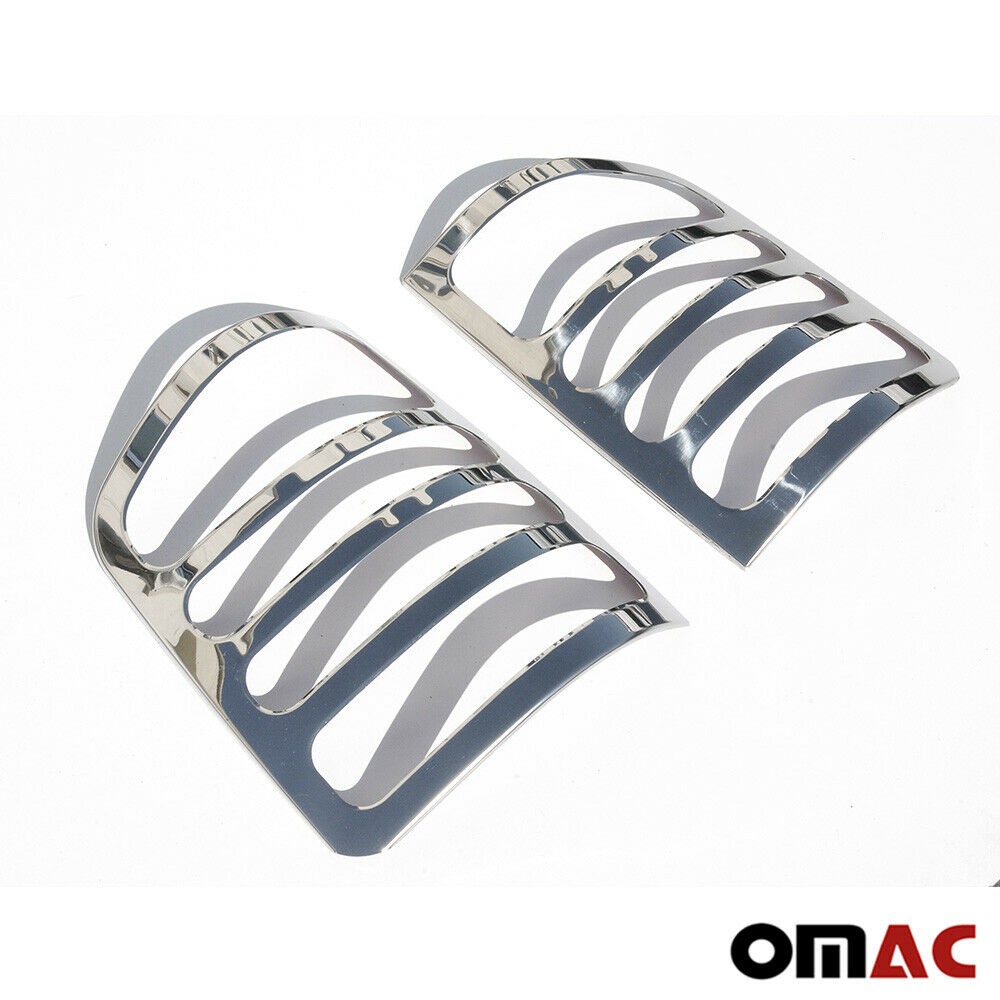 OMAC Trunk Tail Light Trim Frame for VW T5 Transporter 2003-2010 Steel Silver 2 Pcs 7522102