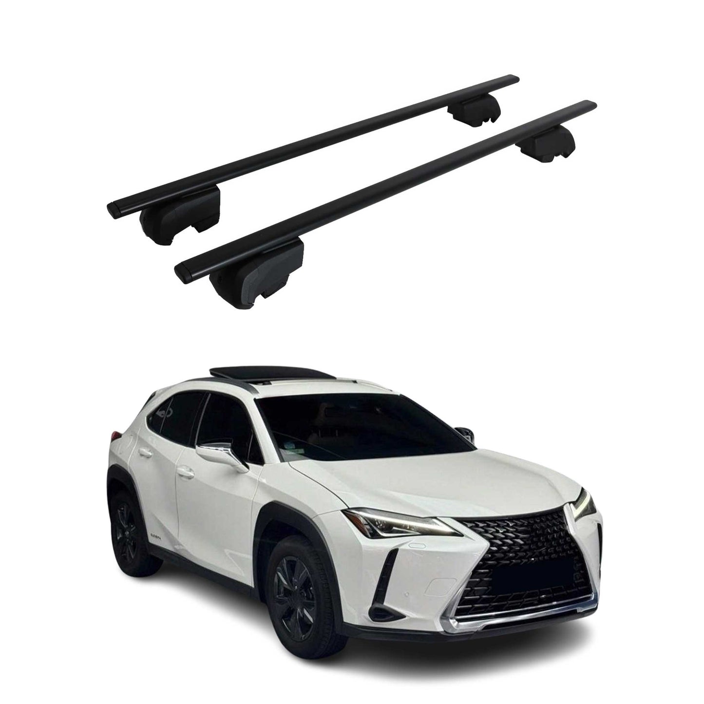 2019-2025 Lexus UX200 UX250h Roof Rack Cross Bars Black