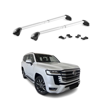 2024-2025 Toyota Land Cruiser J250 Roof Rack Cross Bars Carrier Silver
