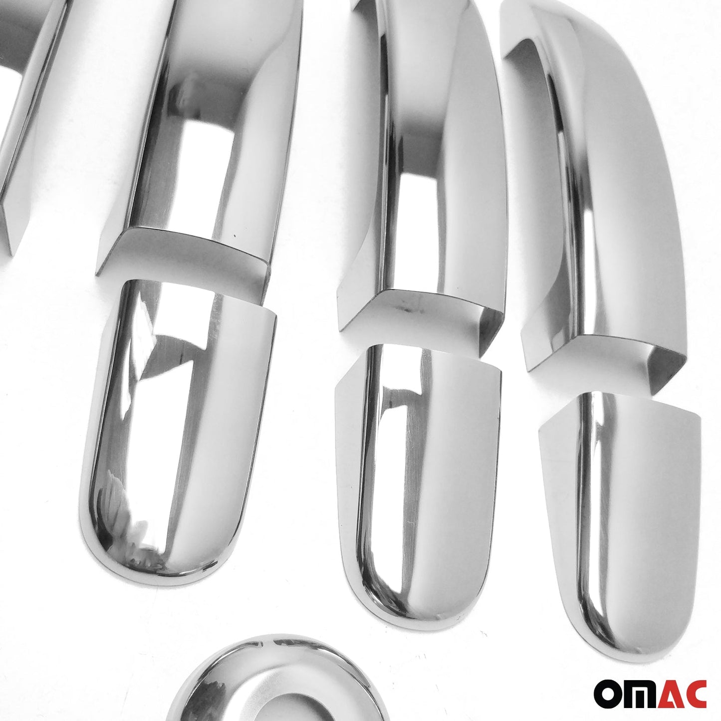 OMAC Car Door Handle Cover Protector for Ford Transit 2015-2024 Steel Chrome 8 Pcs U018936