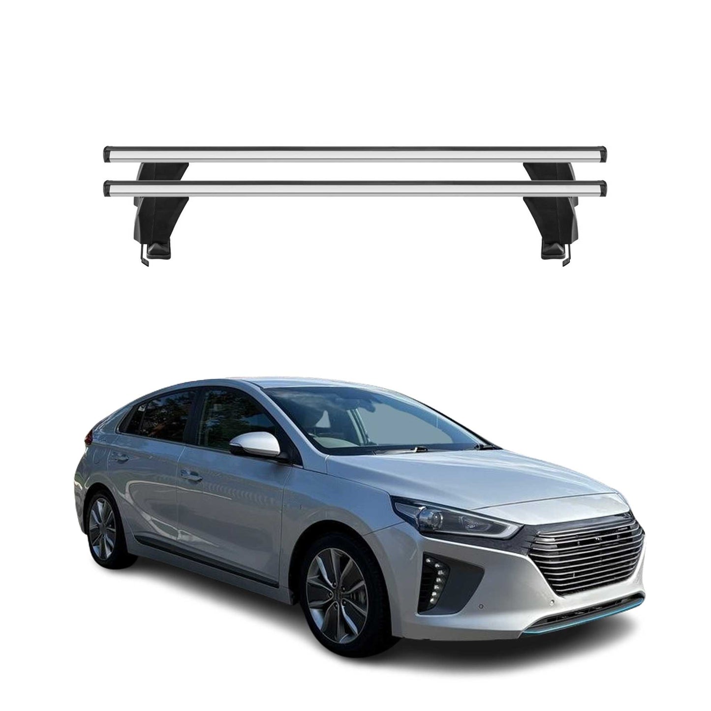 2017-2022 Hyundai Ioniq Roof Rack Cross Bars Silver