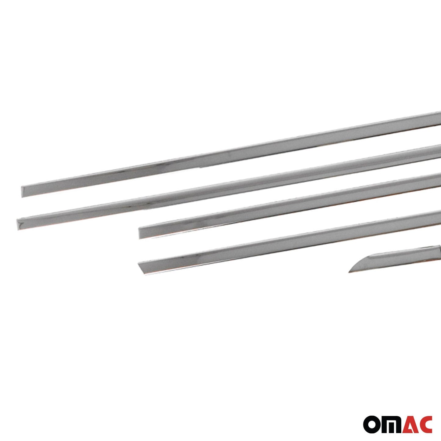 OMAC Side Door Molding Trim for Audi A6 S6 A6 Quattro 2012-2018 Steel Silver 6x 1115131