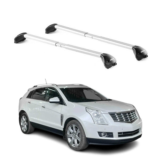 2004-2009 Cadillac SRX Roof Rack Cross Bars Silver