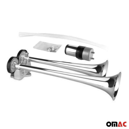 2x 115db High Quality Horn Dual with Compressor 24V Silver Car