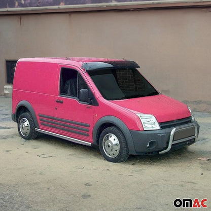 2002-2009 Ford Transit Connect Windshield Sun Visor & Bug Shield Deflector Kit 2Pcs Smoke