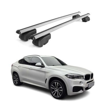 2015-2019 BMW X6 F16 F86 Roof Rack Cross Bars Silver Carrier 2 Pcs