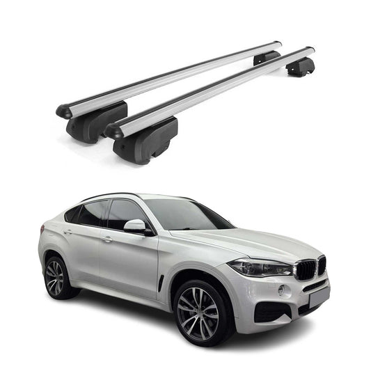 2015-2019 BMW X6 F16 F86 Roof Rack Cross Bars Silver Carrier 2 Pcs