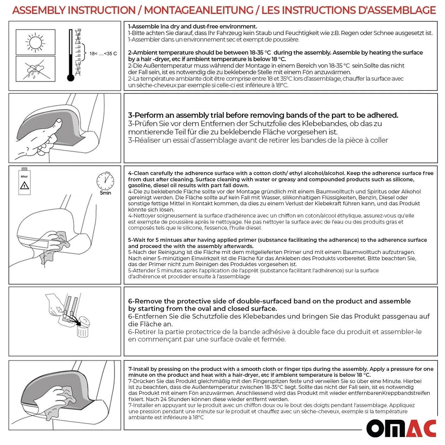 2003-2009 Toyota Land Cruiser Prado Side Mirror Cover Caps Stainless Steel Silver 2Pcs