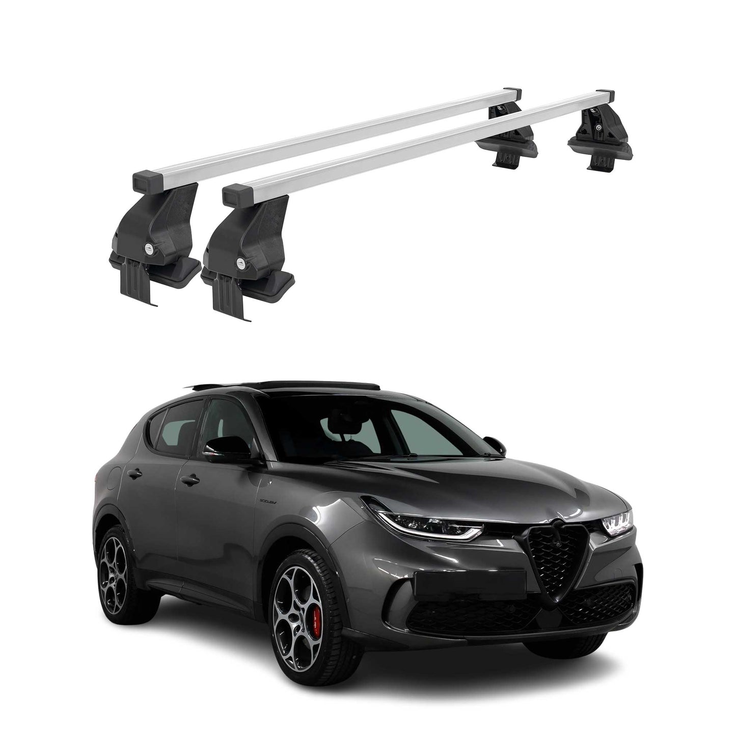 2023-2024 Alfa Romeo Tonale Roof Rack Cross Bars Silver