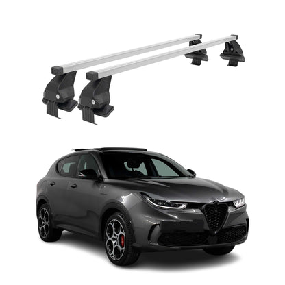 2023-2024 Alfa Romeo Tonale Roof Rack Cross Bars Silver