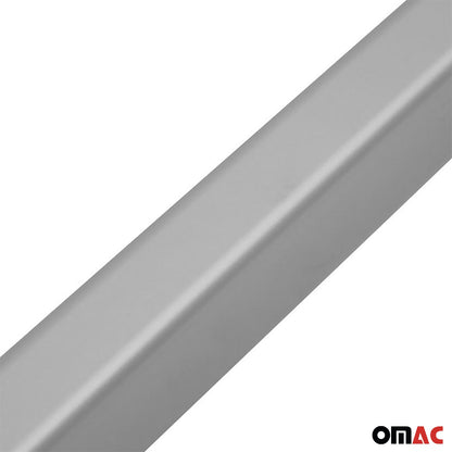 OMAC Roof Rack Side Rails Aluminium for SsangYong Actyon Sport 2007-2012 Silver 2Pcs U012964