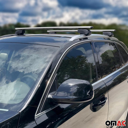 OMAC Lockable Roof Rack Cross Bars Luggage Carrier for Lincoln MKC 2015-2019 Gray G003032