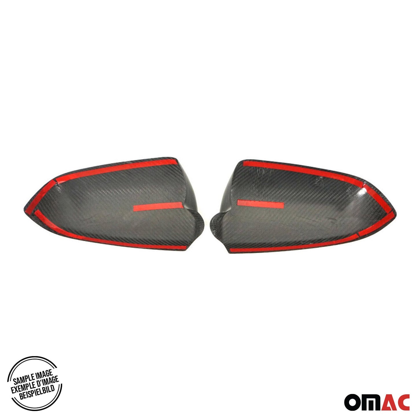 OMAC Fits BMW X1 E84 2013-2015 Genuine Carbon Fiber Side Mirror Cover Cap 2 Pcs U003400