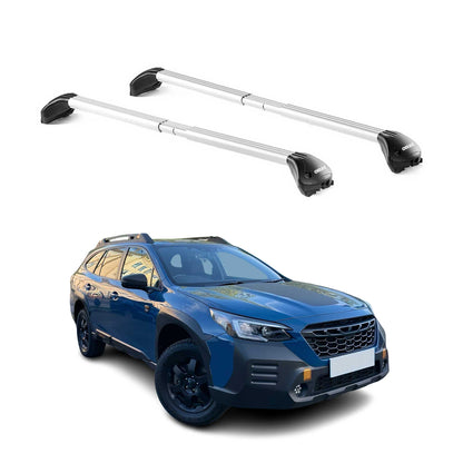 2022-2025 Subaru Outback Wilderness Roof Rack Cross Bars Silver Carrier 2Pcs