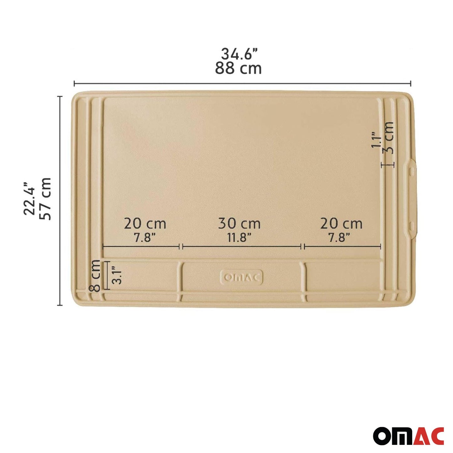 2x High Quality Kitchen Under Sink Cabinet Protection Mat Waterproof Beige