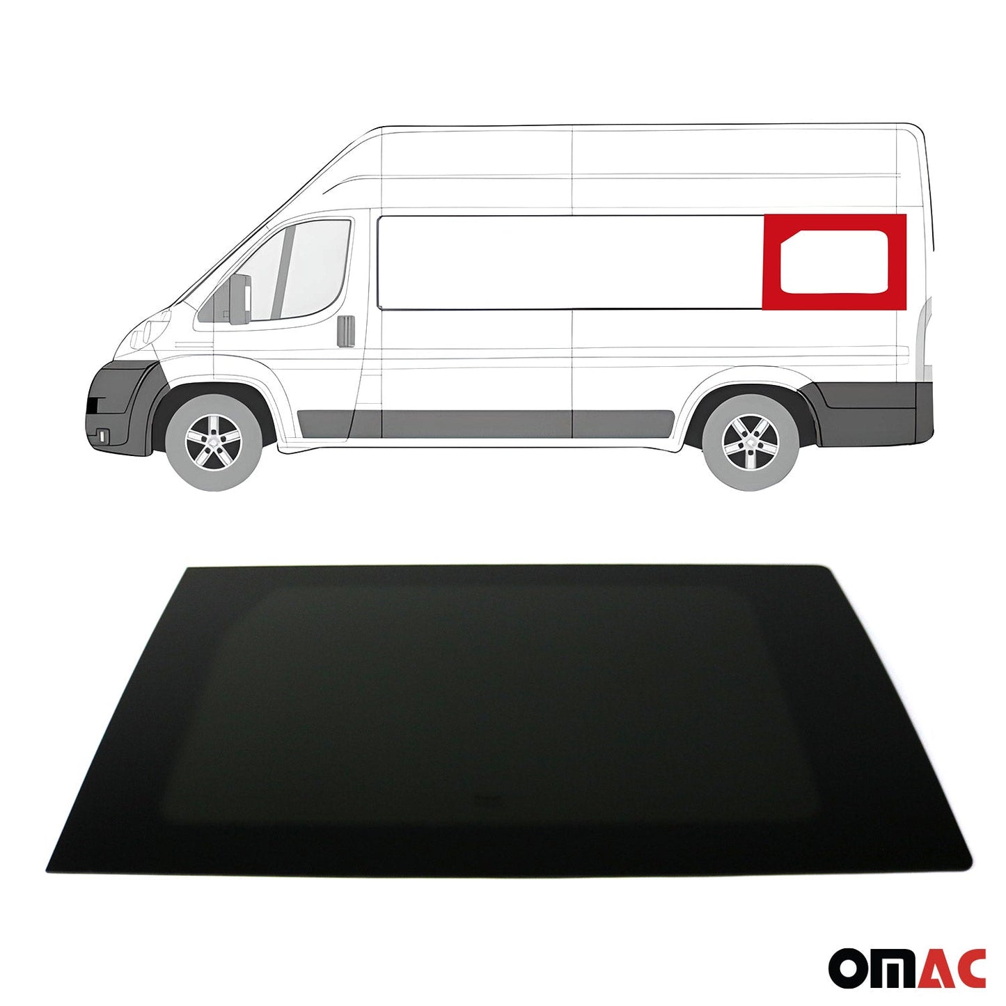 OMAC Window Glass Fit Kit For Ram Promaster 2014-2024 Rear Left Side L4 Extra Long FTSET1-2523405L4-1RSFL