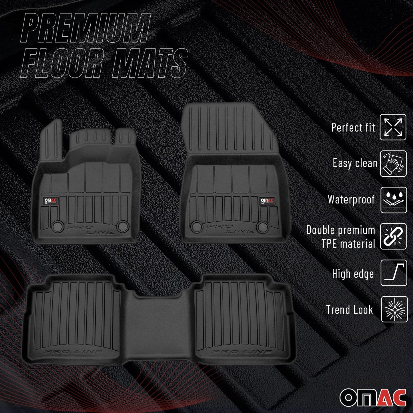 2021-2026 Nissan Rogue Premium Floor Mats Liners Full Set All Weather Heavy Duty