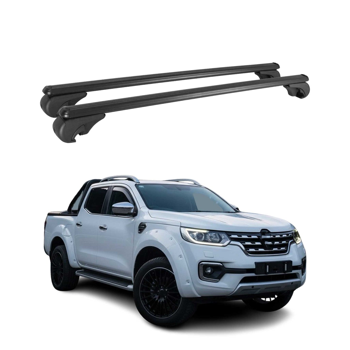 2017-2023 Renault Alaskan Roof Rack Cross Bars Black