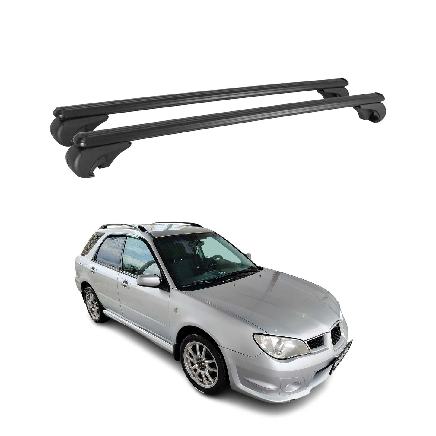 2005-2007 Subaru Impreza Wagon Roof Rack Cross Bars Black