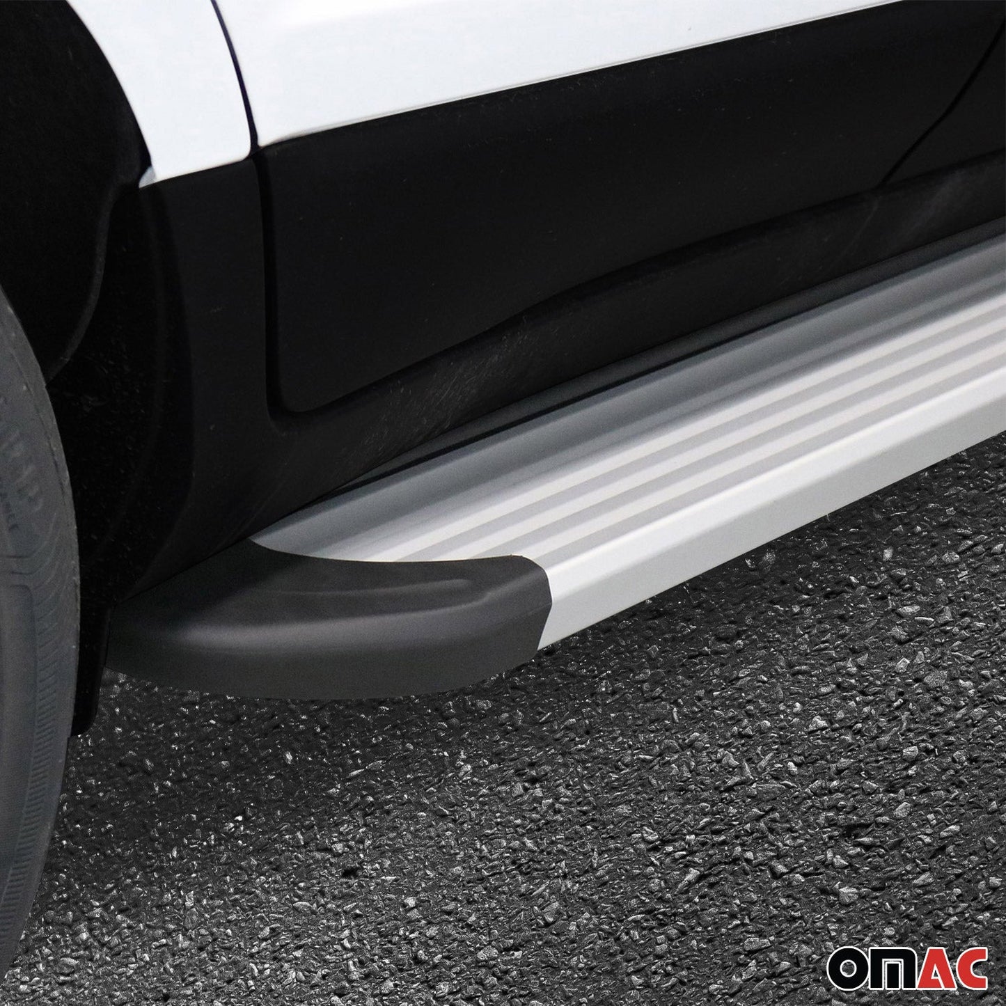 OMAC Running Boards Side Step Nerf Bars for Jeep Grand Cherokee 2011-2021 Alu Gray 2x '1704939