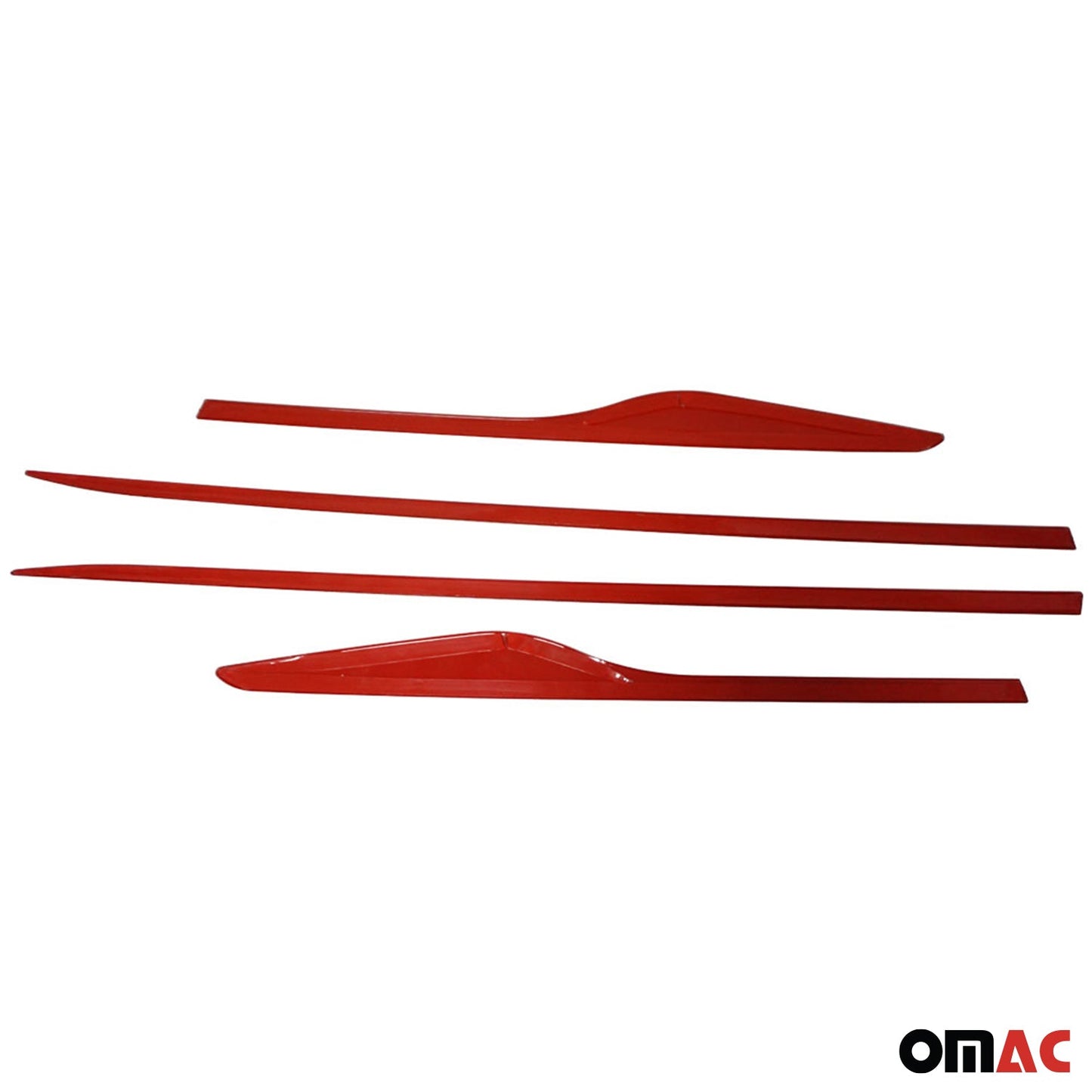 OMAC Side Door Molding Trim Skirt Garnish for Renault Clio 2012-2018 Red 4 Pcs 6116132R