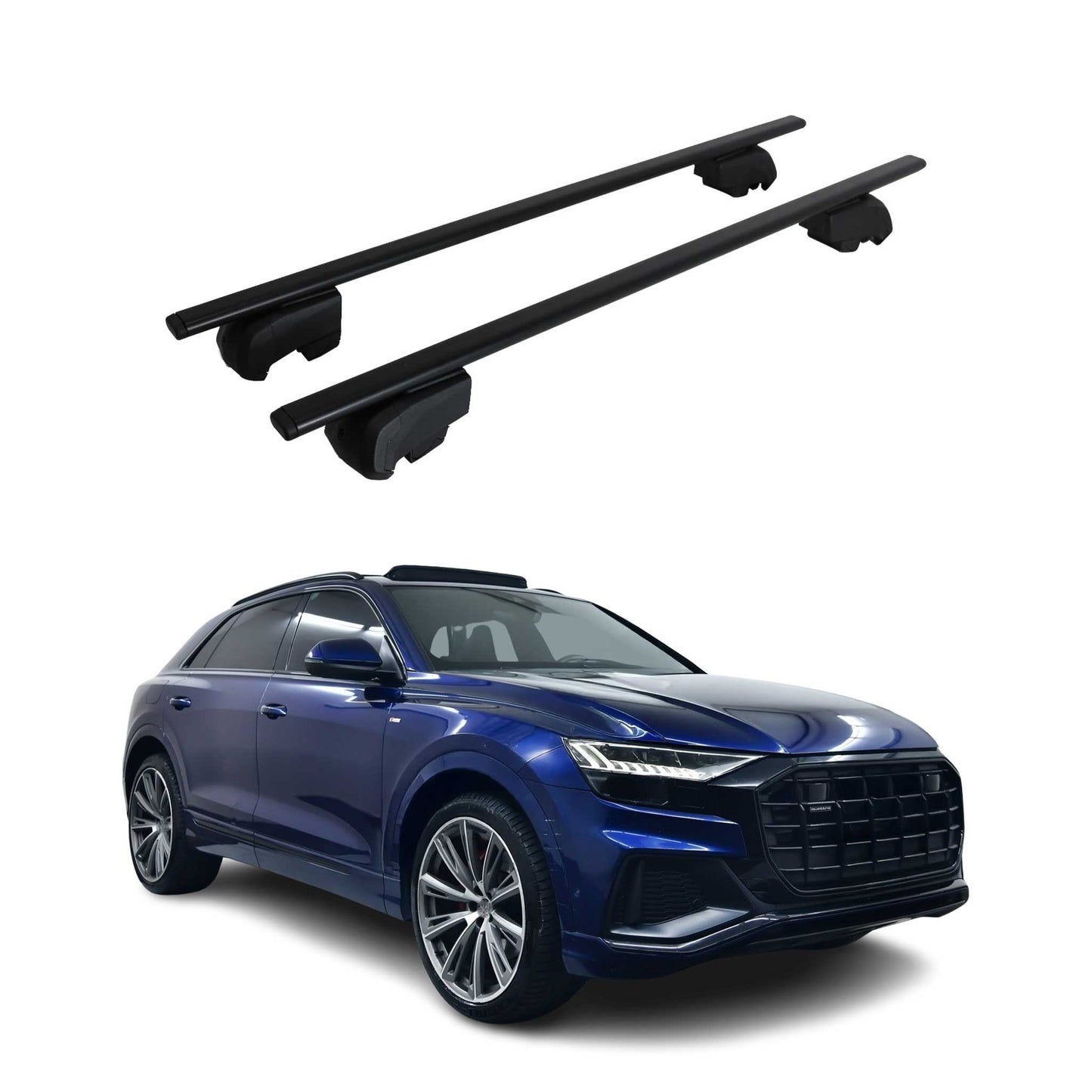 2019-2025 Audi Q8 Roof Rack Cross Bars Black